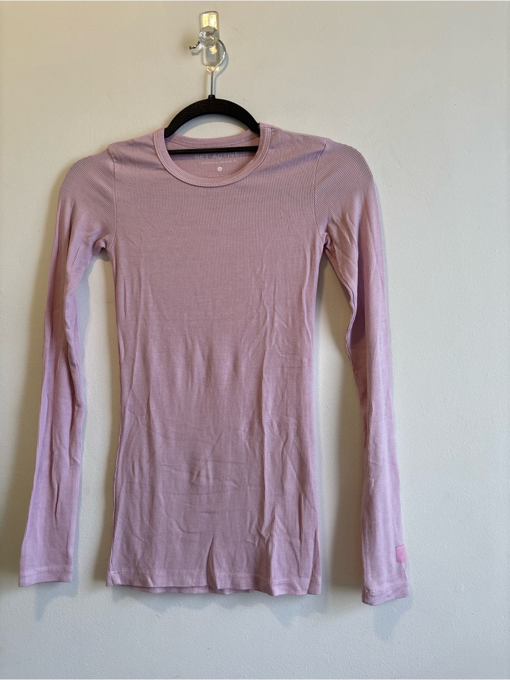 SET Active Pale Lilac Ribbed Long Sleeve Top
